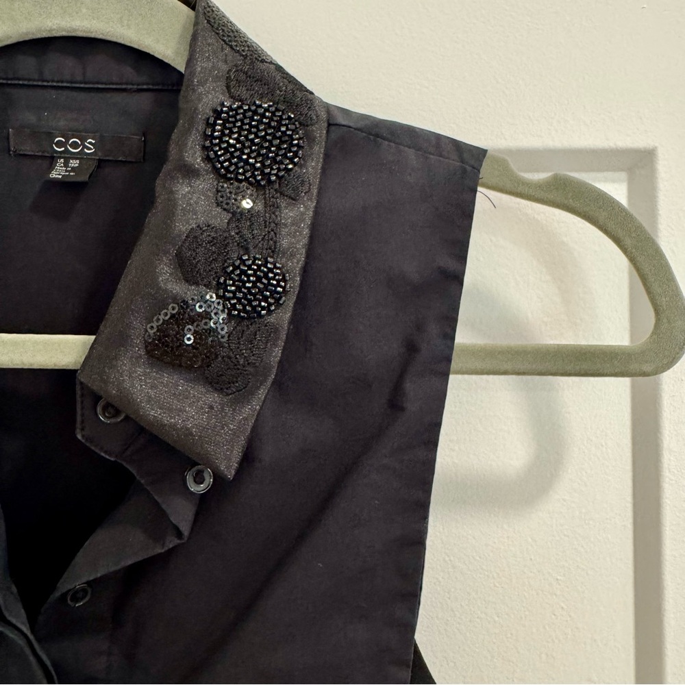 COS bib embellished collar
